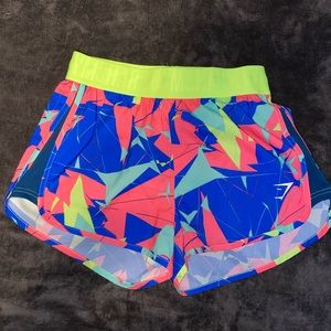 Gymshark multi colored gym shorts